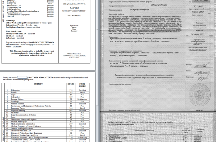 Law Diploma Attachment
